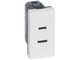 MOSAIC Gniazdo pojedyncze bez uziemienia standard USA białe 077503 LEGRAND