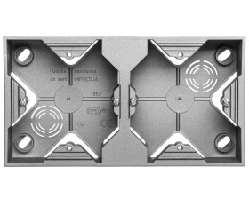 IMPRESJA Puszka natynkowa podwójna tytan PNP-2Y/23