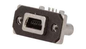 Musb-B151-34 Gniazdo Usb B Mini Musb Na Panel Na Pcb Przykręcany Tht Ip67