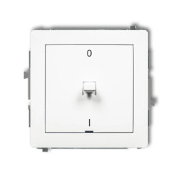 DECO Mechanizm łącznika dwubiegunowego w stylu amerykańskim, biały mat 25DWPUS-9