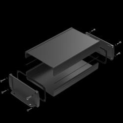 Teko - seria TEKAM (TEKAM-33L/E.9) - półotwarta obudowa aluminiowa (175 x 105,9 x 45,8 mm)