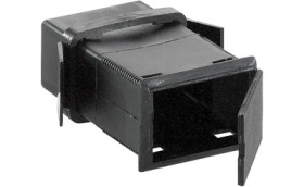 Battery compartment, plastic, (L x W x H) 59 x 52 x 24.4 mm, black, for 1 x 9V block (6LR61, 6AM6.522) or 2 x mignon (LR6, R06,