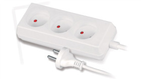 Przedłużacz 3-Gniazda B/U 10A 5M /Omy 2X1/ Biały Ps-360