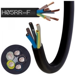 09.0016.0100 Przewód w gumie H05RR-F / OW 5x1,5 300/500V Elektrokabel /100m/