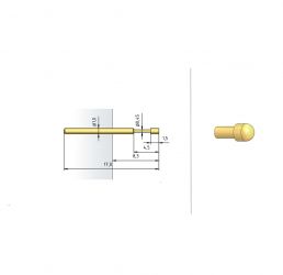 Igła testowa 1007-D-1.0N-AU-0.5, raster 1,27 (50 mil)