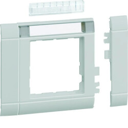 Tehalit.WA Maskownica 80mm 1-kr 50x50mm pole opis. PC-ABS bezhalog. jasnoszary GR0802B7035