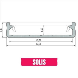 Profil LUMINES typ SOLIS biały 2m n/t 43x9,3