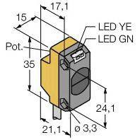 Czujnik dyfuzyjny Turck QS18VP6DB W/30 3061668 1 szt.