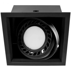 Oprawa VIENA 1xAR111 czarna matowa wpuszczana