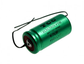 Kondensator elektrolityczny Retro Plessey TCC 4.7uF/450V