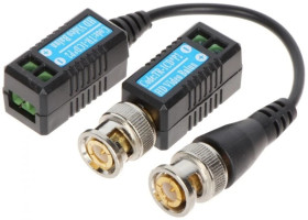 Transformator wideo TR-1CD 8Mpx 4K BNC - BNC na kabel UTP Komplet