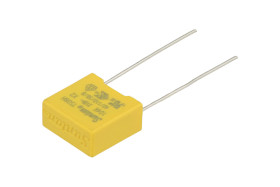 Kondensator; X2; polipropylenowy; MKP; 100nF; 310V AC; TS08H B type 0,1uF 310VAC; 10%; 6x12x13mm; 10mm; luzem; -40...+110°C; Sun