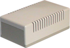 ABS enclosure, (L x W x H) 189 x 110 x 70 mm, gray white/pebble gray (RAL 9002), A9043265