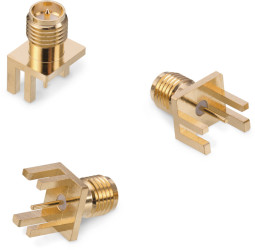 Złącze koncentryczne Montaż na krawędzi Żeński typ złącza Złącze SMA 18GHz Lutowane