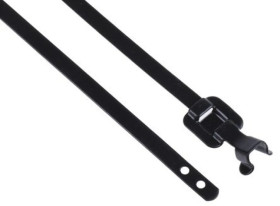 Opaska kablowa 230mm 5 mm Stal nierdzewna z powłoką poliestrową 100 sztuk RS PRO