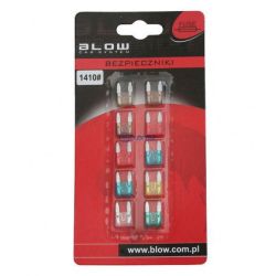 bezpieczniki MINI samochodowe komplet 10 sztuk