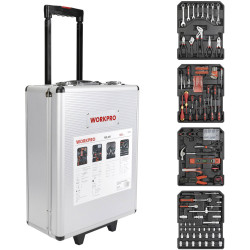 WorkPro WP1050 Trolley Case 1050-Piece Set 37x20x51cm Durable Storage