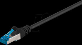 93685 Cat.6a high-quality patch cable, black, 1.0M