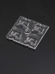 Soczewka LED 4-LEDowa 50 x 50 x 6.35mm, do użytku z Oświetlenie obszaru postojowego, oświetlenie uliczne, oświetlenie