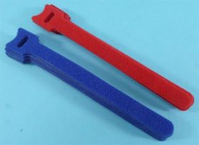 ORGANIZER KABLI RZEP 10x150mm RED/BLUE