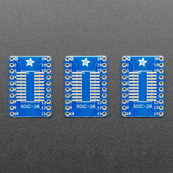SMT Breakout PCB for SOIC-20 or TSSOP-20 - 3 Pack