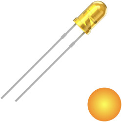 Quadrios 2111O154 Wired LED Yellow 3mm 700mcd 30&#xB0; 20mA 2V