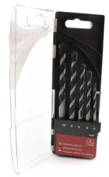 Wiertła do betonu zestaw 5szt. wiertło 4-5-6-8-10mm Schmith