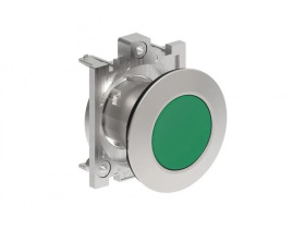 Metalowy przycisk płaski fi30mm kryty samoczynny powrót Zielony LPFB103