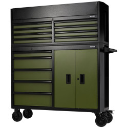 Draper 24255 BUNKER&#xAE; 13 Drawer Combined Roller Cabinet &amp; Tool Chest 52&quot; GN