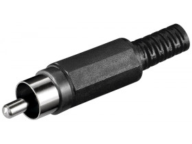 Wtyk RCA wersja plastikowy z zabezpieczeniem przed zginaniem