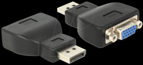 65567 DisplayPort plug &gt; VGA socket adapter, black