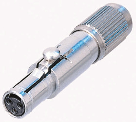 Złącze wielostykowe przemysłowe 3-pinowe Miniaturowe Montaż na kablu Gniazdo Neutrik