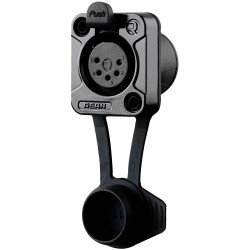 Rean RRX5F-Z-012-0 XLR Connector 5-Pin Socket IP65 100 Pack Black.