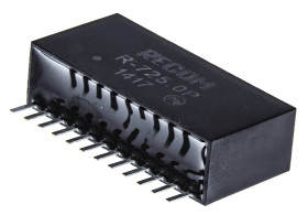 Regulator przełączający, 10W, Uwe 6.5 → 28V dc, Uwy 5V dc, Iwy 2A, Recom, R-72