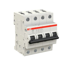 Wyłącznik nadprądowy MCB, Typ Z, 4-biegunowy, 4A, 400V, 125V, ABB, S200M