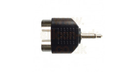 2 x Female Phono (RCA) to male 3.5mm mono jack adaptor