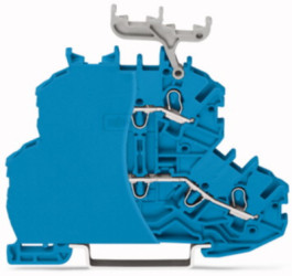 Feed-through/feed-through terminal block, spring-clamp connection, 0.14-1.5 mm², 2 pole, 13.5 A, 8 kV, blue, 2000-2234/099-000