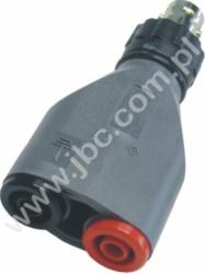 7047-IEC Adapter - przejście gniazdo izolowane BNC 50 / 2x gniazdo bezpieczne 4mm, ELECTRO-PJP, 7047IEC