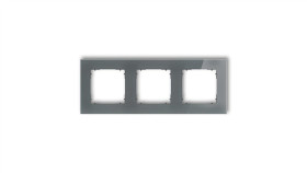 Icon Ramka Uniwersalna Potrójna Kwadratowa - Efekt Szkła (Ramka: Grafitowa...