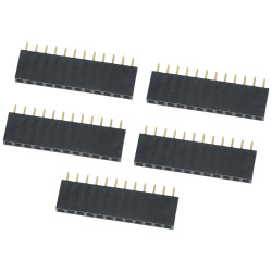 Gniazdo goldpin 1x12 pin żeńskie proste 2.54mm - 5 sztuk
