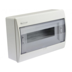 Rozdzielnica natynkowa RN-12 (N+PE) 1x12 modułów IP40 311x205x95mm drzwi transparentne Elektro-Plast