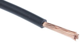 Przewód jednożyłowy linkowy, ZYRAD, 2,1 mm², 50/0,25 mm, 14 AWG, Poliolefina usieciowana, 600 V, Czarny, dł. 100m, RS