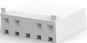 Socket housing, 5 pole, pitch 3.96 mm, straight, natural, 647344-5