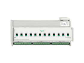 KNX Aktor załączający REG-K 12x 16 A jasnoszary z uruchomieniem ręcznym i detekcją prądu MTN648495 SCHNEIDER ELECTRIC