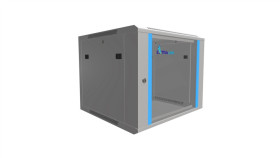 Szafa Rack Montowana Na Ścianie Extralink 9U 600X600 Szara