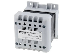 Transformator sieciowy 100VA 400VAC 12V na szynę DIN IP21 PTM100/400/12V