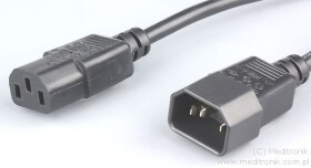 MicroConnect Przedłużacz C13-C14, 5m, 3x1mm2, PVC