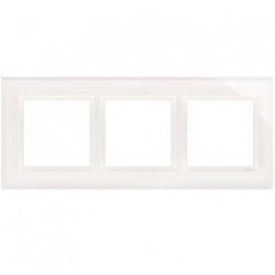 KONTAKT-SIMON 54 Nature Ramka 3-krotna szklana biała perła