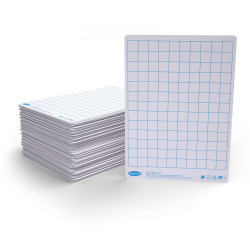 Show-me SQB100 Pack of 100 x A4 Gridded/Plain whiteboards