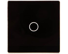 TouchMe Mały panel szklany, łącznik pojedynczy, czarny TM530B